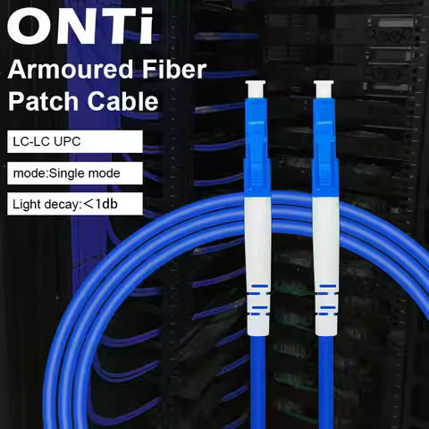 ONTi Fiber Patch Cord LC UPC Industrial grade Single Mode Simplex Armoured 3.0mm FTTH Indoor and out