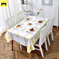 taplak meja makan anti air 4 6 kursi waterproof panjang 137 x 90 cm - egg yellow