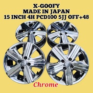 X-GOOFY Sport Rim 15 Inch 4H Pcd100 For Toyota Corolla Honda Civic City Jazz Perodua Kenari Kelisa M