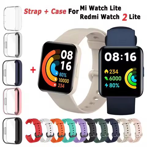 Silicone Strap For Redmi Watch 2 Lite Watchbands Watch Strap For Mi Watch Lite Strap With Protector 