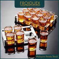 [Ready Stocks] Crystal Cube Shot Cup 30/60ML Glass Higher Shot Whisky Rum Tequila Gin Vodka AKA高楼大sh