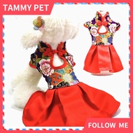Dog clothes Chinese New Year Cat clothes CNY pet clothes Chinese style Dog skirt dog Tang suit Dog c