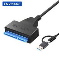 SATA To USB 3.0 USB-C Adapter Cable Up To 6 Gbps For 2.5 Inch External HDD SSD Hard Drive SATA 3 22P