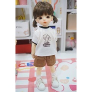 [Summer Shorts Single Product] bjd 6 Points Baby Clothes Apricot Powder Dumpling Homemade 6 Points S
