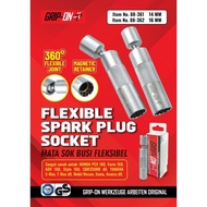 Flexible magnetic spark plug socket wrench - size 14 mm - size 16 mm - grip on flexible spark plug s