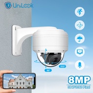 UniLook 8MP 5X POE Camera IP Dome Camera Outdoor 5MP 5X Zoom PTZ Camera Audio Mic CCTV Security Camera IR 35m Hikvsion Protocol