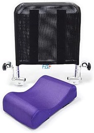 Wheelchair Headrest Support System, Universal for Self-propelled Wheelchair Transport Chair (Adjustable Distance 16-20 inches) (Black &amp; Purple)