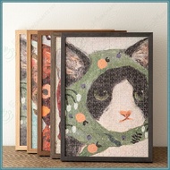 Solid wood large picture frame, 1000-piece large wall-mounted puzzle picture frame, 50x75 cm flat pi