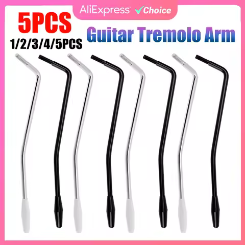 1-5PCS Electric Guitar Handle Instrument Pick For Fender & Squier Strat 5mm Black/White Tip Guitar T