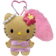 Hello Kitty mascot keychain with tail tanned