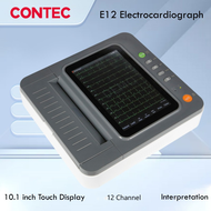 CONTEC E12 New Digital 12 Channel 12 lead Touch ECG Electrocardiograph Interpretation with PC Softwa