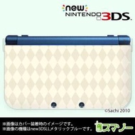 (new Nintendo 3DS 3DS LL 3DS LL ) かわいいGIRLS 16 アーガイルチェック パステルホワイト カバー