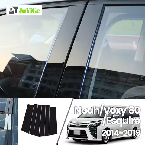 For Toyota Noah Voxy 80 Esquire 2014-2019 2015 2016 2017 2018 Bright Black Carbon Fibre Window Door 