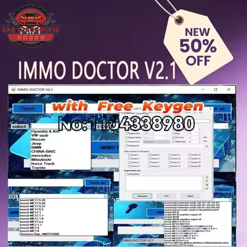 2026 IMMO DOCTOR V2.1 With Unlimited KEYGEN MULTI BRAND Immo Off Software ECU Chip Tuning for sim2k 