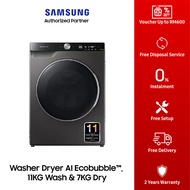 Samsung 11KG / 7KG (WD11TP34DSX) Washer Dryer Washing Machine with AI Ecobubble