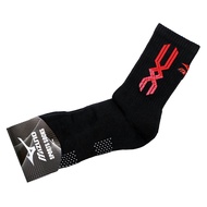 Shoe King Mizuno 32TX-700896 Black X Red Thick-Soled Sports Socks (With Extra Large Size 27-29cm) [M