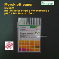 ( LOCAL READY STOCK ) Merck pH Paper, ( 0 - 14 pH Indicator Strips), Box of 100's