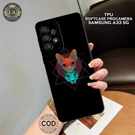 HP Latest Samsung A33 5G Case - Black Fashion Case - Samsung A33 5G Softcase - Pro Camera Case - Lat