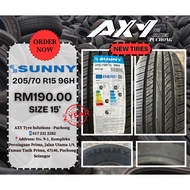 🔥205/70 R15 96H SUNNY (NEW TYRE) - TAYAR ORIGINAL | Tayar Baru Berkualiti Import Brand | 100%