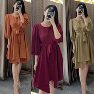 Midi Dress Rumbai/ Fashion Dress Korea Terbaru / Georgia - Na/ Dres