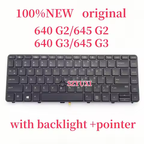 100% NEW US English Thailand For HP Probook 640 G2 645 G2 640 G3 645 G3 Laptop Keyboard 840801-001 8
