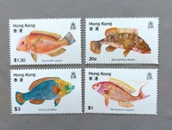 1980年香港魚類郵票4枚