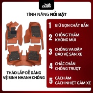 Fiber Leather Car Floor Mats for Mercedes EQS 450+ 2022-To Present 5 seats ZKAPET