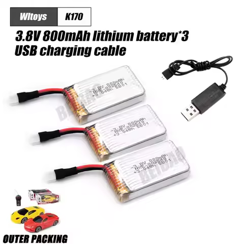K170 Wltoys UH-60L 2.4G 4CH 6-Axis Original Accessories 3.8V 800 Mah Lithium Battery Lipo Battery