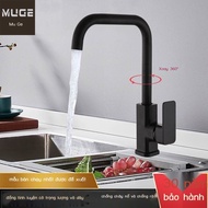 [HOT HIT] Muge Kitchen Faucet HOT and Cold Water Sink 2 in 1 Smooth Copper Multi-function Rotating A