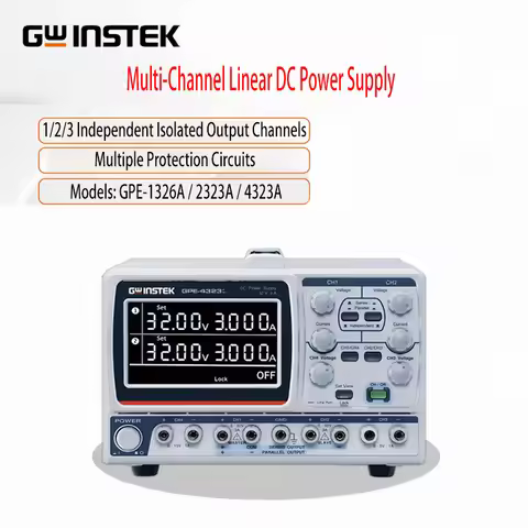 GPE-4323A/GPE-3323A GWINSTEK Multi Channel Linear DC Power Supply High Precision & Complete Protecti