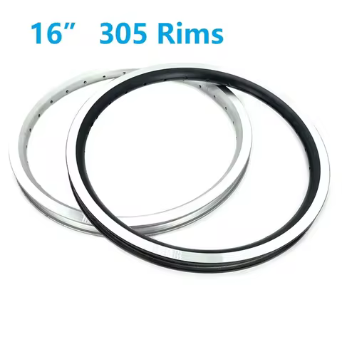 Folding Bike Rims 16 Inch 305 Aluminum Alloy Double Wall Rim Spoke hole 20 24 28 32 36 Hole Bicycle 