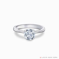 Lavin New York IGI Lab-Grown Diamond Four Prongs Engagement Ring in 750/18K White Gold - Simplicity