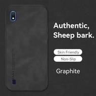 Samsung Galaxy A02s/A03/A03s/A04/A10/A10s/A11/A12 CaseAuthentic Sheep Bark Leather Anti-Fingerprints
