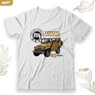 Yellow T-SHIRT TOYOTA Landcruiser FJ40 FJ-40 FJ 40 Land cruiser vintage offroad adventure TSHIRT DIS
