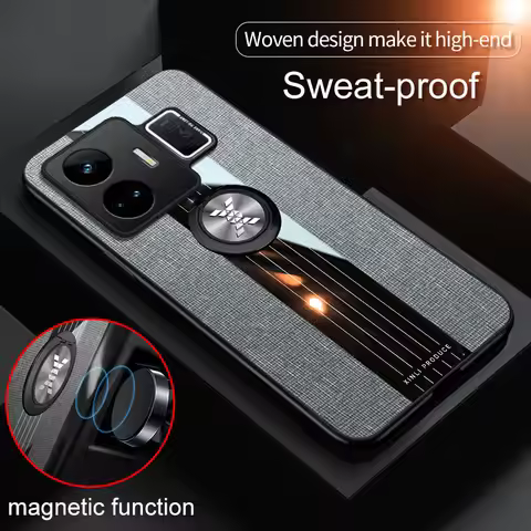 Luxury Leather Phone Case for Realme GTneo 5 3 2 GT XT V25 V15 V13 V11 V5 V3 Q3 Q2 Q Pro 360° Magnet