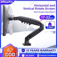 Monitor Arm Gas Spring Desktop Arm 17 to 34 Inch Adjustable Height Monitor Stand