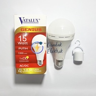 (PROMO!) LAMPU BOHLAM LED EMERGENCY 9W 12W 18W VATALUX GENIUS / Nyala Walau Listrik Mati / LED MAGIC