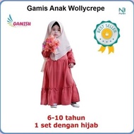 Gamis Anak Perempuan Baju Muslim Anak Gamis Putih Manasik Haji Anak