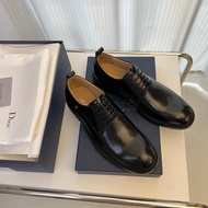 1: 1Dior Dior 2025 Counter New Style Dio Dior Men's Shoes Genuine Leather Lace-Up Business Formal Le