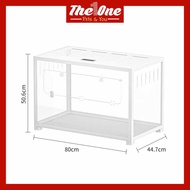 Bucatstate 80cm/100cm Metal Cube Hamster Cage Hamster Transparent Small Animal Cage Accessories Snak