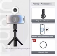 Ulanzi JJ03 Dual-sided Magnetic Phone Tripod Smartphone Grip Selfie Stick with Remote Vlog Tripod fo