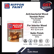 Nippon Paint 5L Hydro Wood Cat Kayu Wood Paint Door Paint Gloss Paint Syelek Cat Kilat Shellac 木漆
