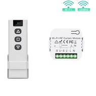 Tuya Smart Life WiFi 433Mhz Blind Curtain Switch with RF Remote for Electric Roller Shutter Control
