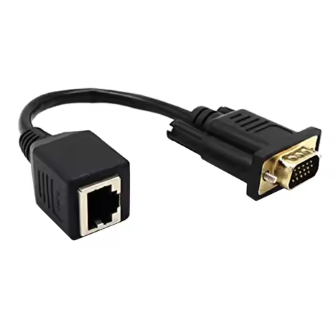 VGA to RJ45 Adapter Network Cable to VGA Network Cable Connector Monitor to Network Cable Connector