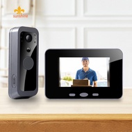 2.4G Wireless Video Doorbell 4.0 Inch IPS Screen PIR Motion Detection for Villa [anisunshine.sg]
