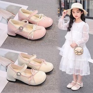 Glossy leather square heel bow doll shoes for girls code 7892