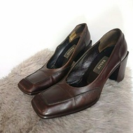 Sepatu Wanita BALLY Brown Black Heels Preloved