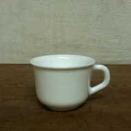 WH6617【四十八號老倉庫】全新 早期 法國製 ARCOPAL 牛奶玻璃 純白 咖啡杯 220cc 1杯價