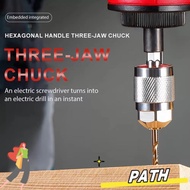 PA-HOME Drill Chuck Adapter, 1/4 Inch Hexagonal Handle Quick Change Chuck,  Self-Tightening 1.5-6.5m