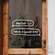 Have a Nice Day English Stickers Clothing Beauty Shop Selfie Mirror Decoration Window Sticker